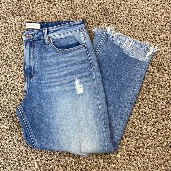 HIDDEN Distressed Raw Hem Jeans - Picture 3 of 10